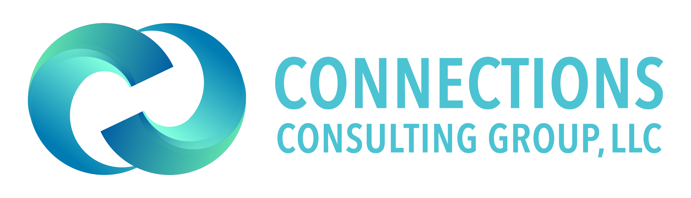 A green background with the words connect consulting in blue.
