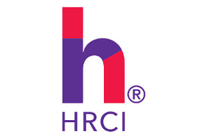 A green background with the letters h and hrci
